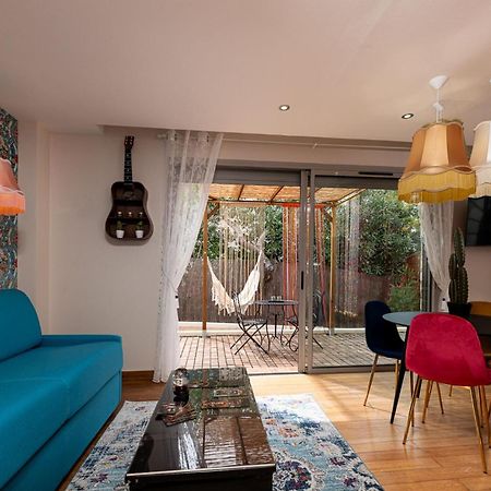 Studio Terrasse La Roulotte Du Tzigane Mandara Beach Antibes Juan-Les-Pins Bagian luar foto